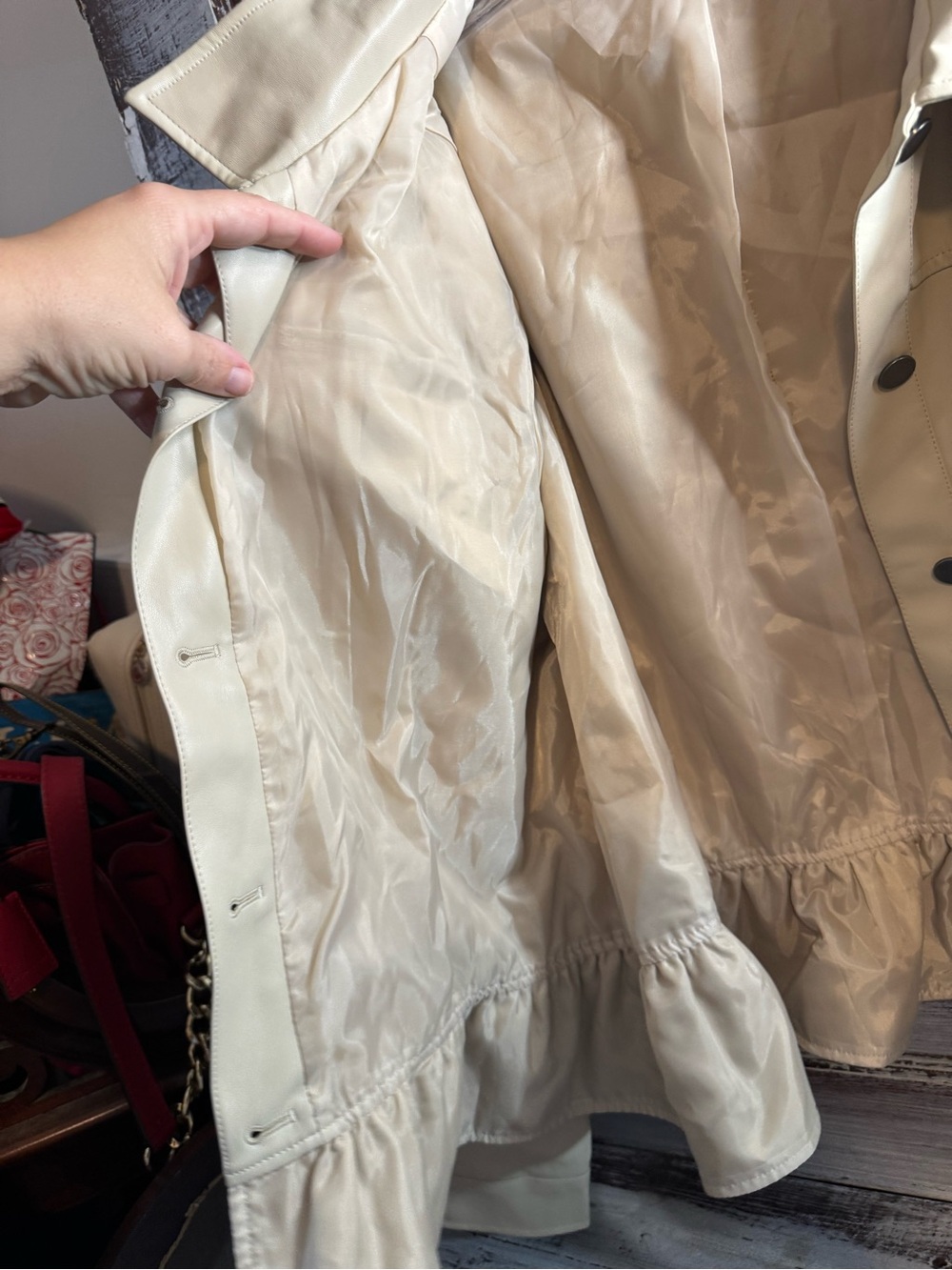 Cato Beige Ruffled-Hem Jacket - Picture 4 of 8